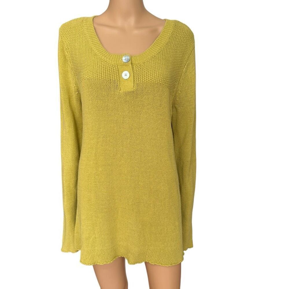 Soft Surroundings Wickfield Pullover Chartreuse C… - image 2